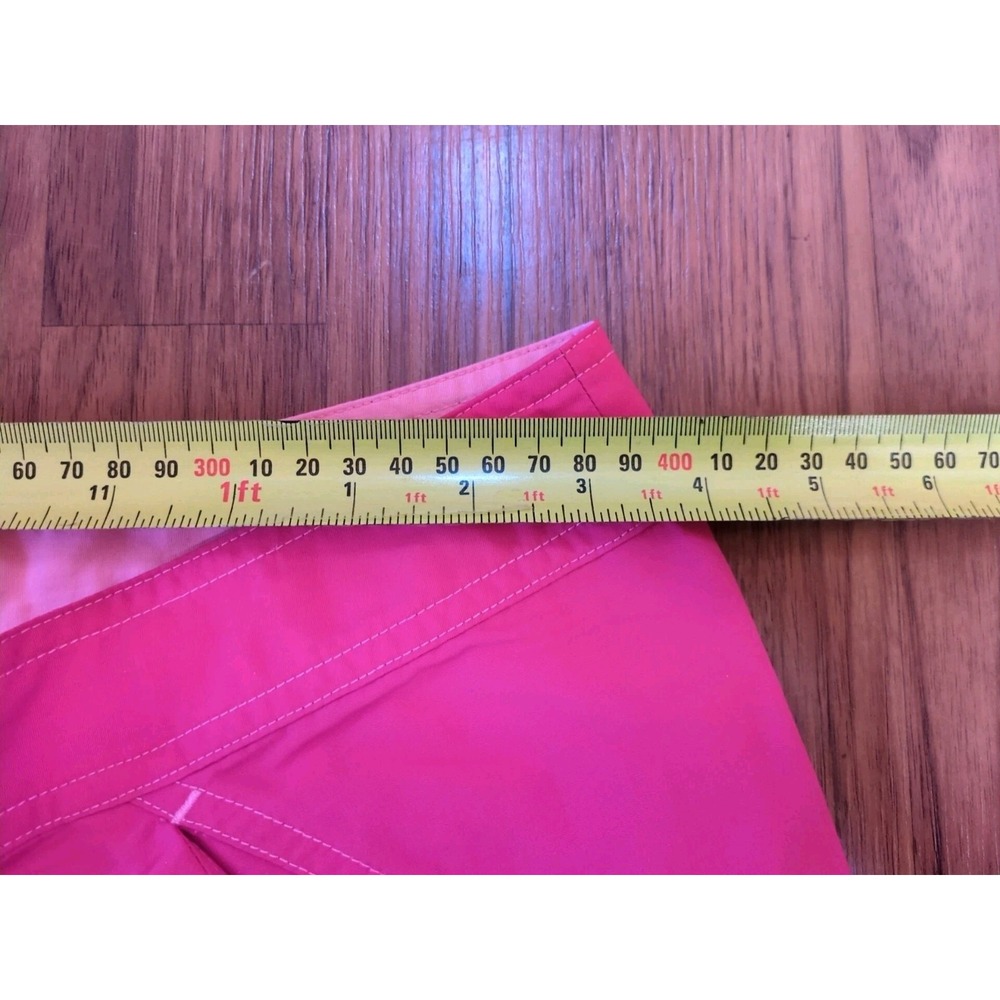 Cute LL Bean Cropped Hiking Nylon Supplex Pants Womens 10 Hot Pink Color Pockets - Picture 10 of 12